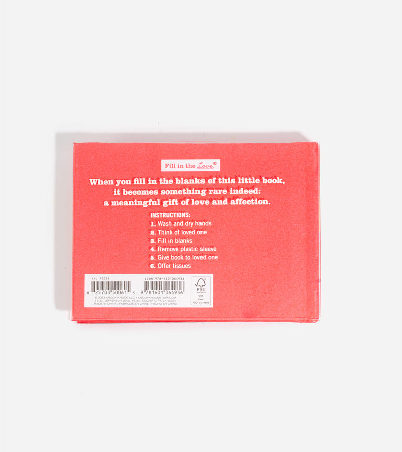 Carnet à remplir : What I Love about You Chronicle books