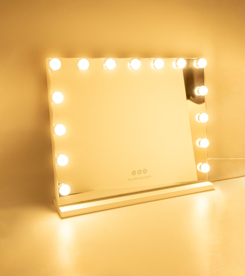 Grand miroir de beauté tactile Hollywood à 15 ampoules – L'avant gardiste