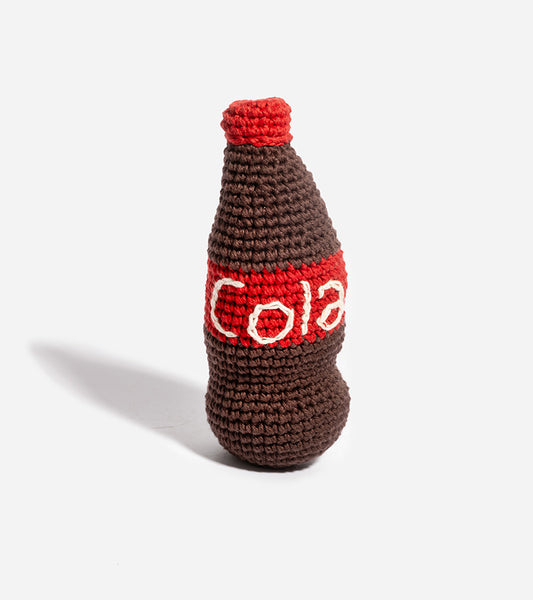 Jouet Cola tricoté à la main pour chiens