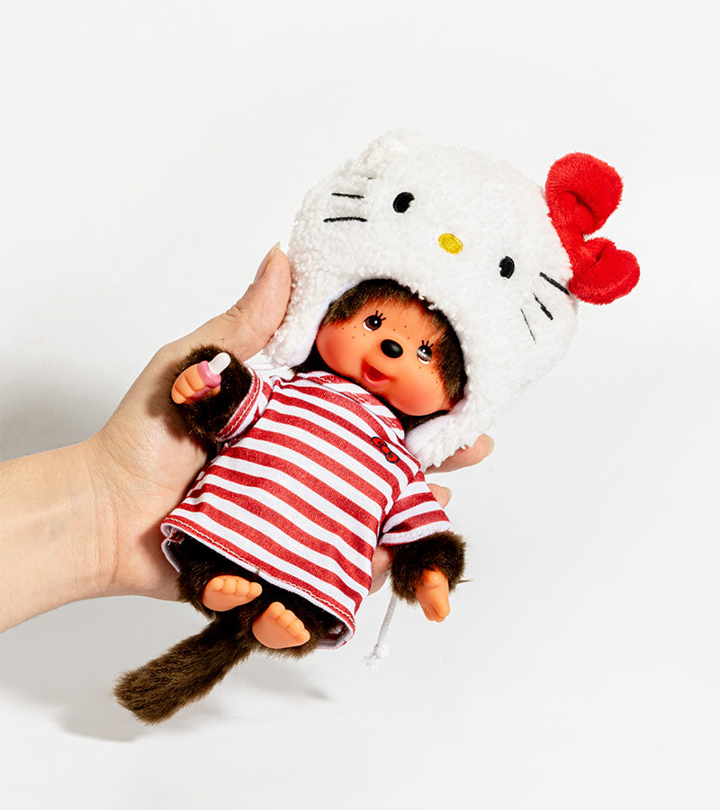 Peluche Monchhichi Kiki Hello Kitty