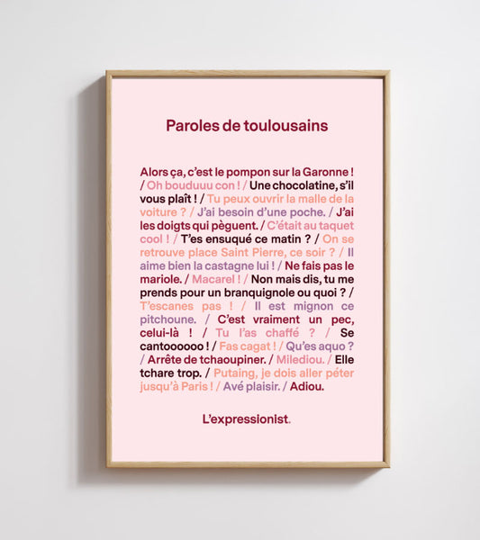 Poster - Paroles de Toulousain