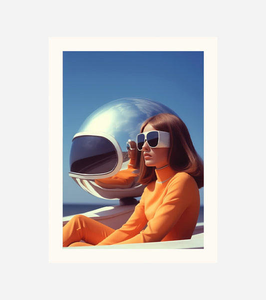 Femme rétro-futuriste - Affiche 30x40