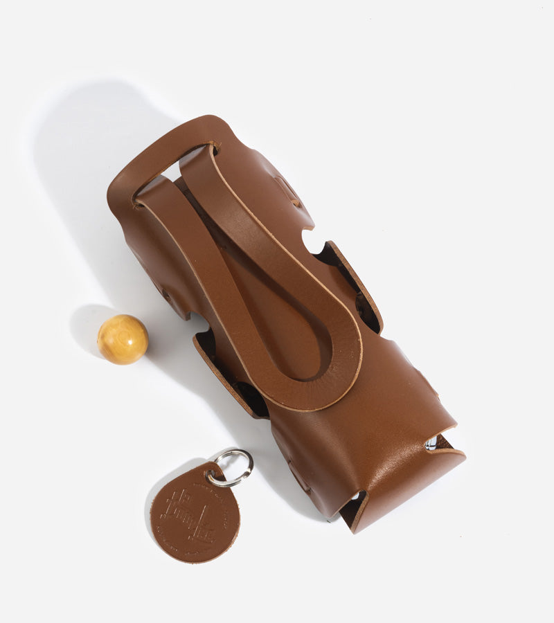 Sacoche de pétanque en cuir La Bouclée