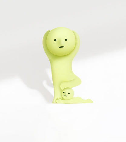 Figurine fluorescente Smiski - série Yoga