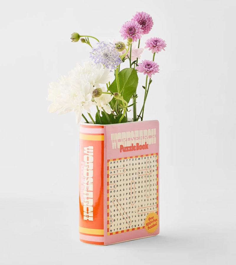 Vase Livre Mots Cachés 📚 Déco Intello & Chic
