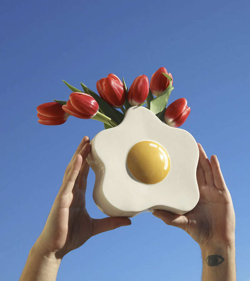 Vase œuf au plat