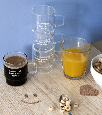 Set de 4 tasses à café Moodtivation à empiler