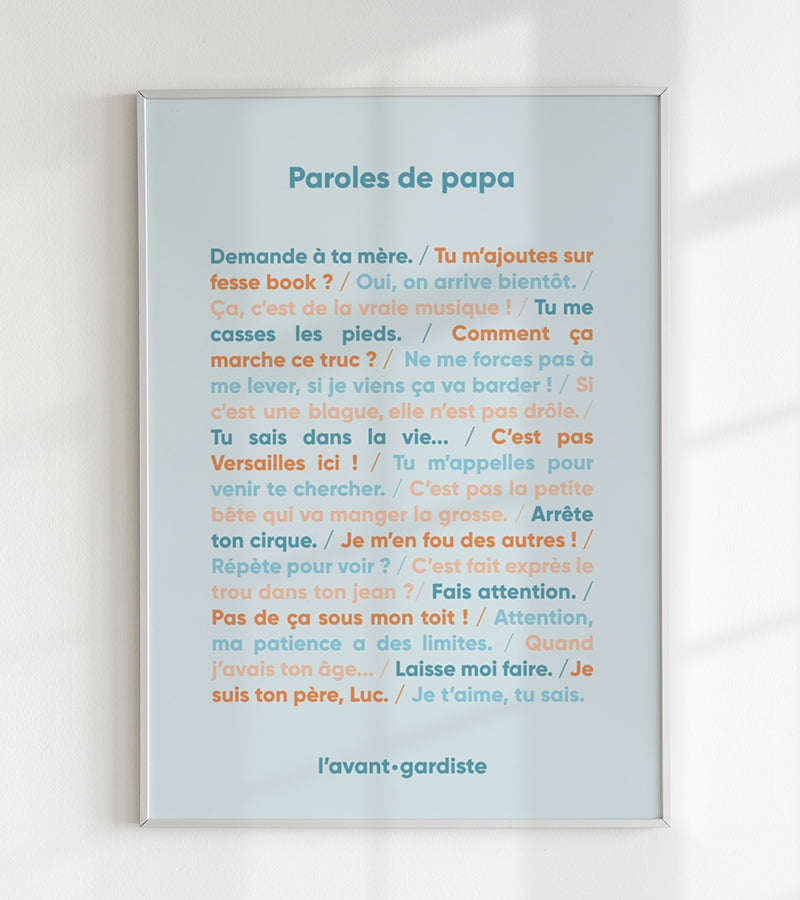 Poster - Paroles de papa – L'avant gardiste