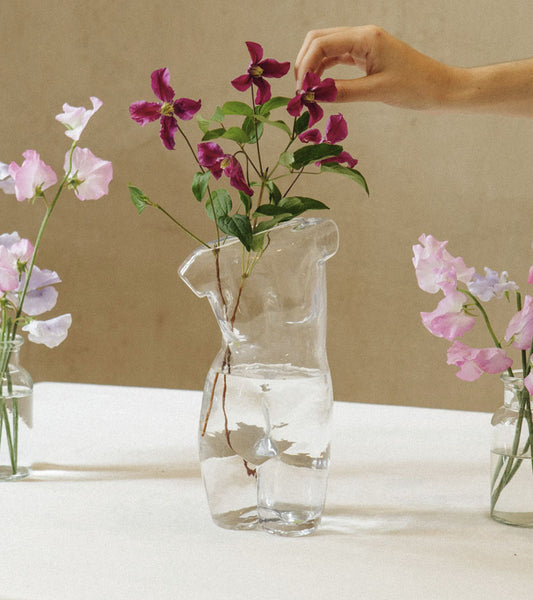 Vase Body en verre transparent