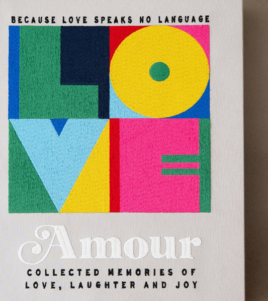 Album photo brodé - Amour