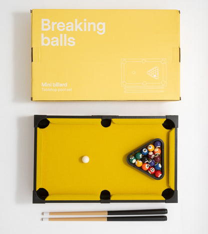 Mini billard de table jaune  L'expressionist