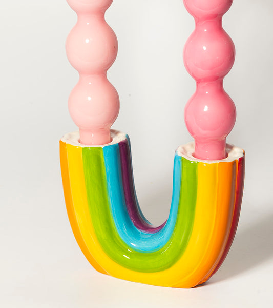 Bougeoir arc-en-ciel