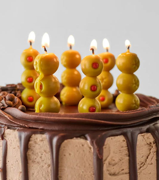 Bougies d'anniversaire olives