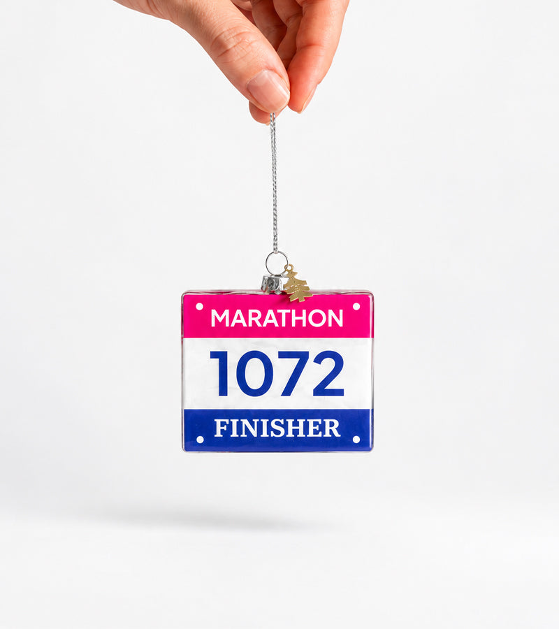 Boule de Noël - Dossard de Marathon