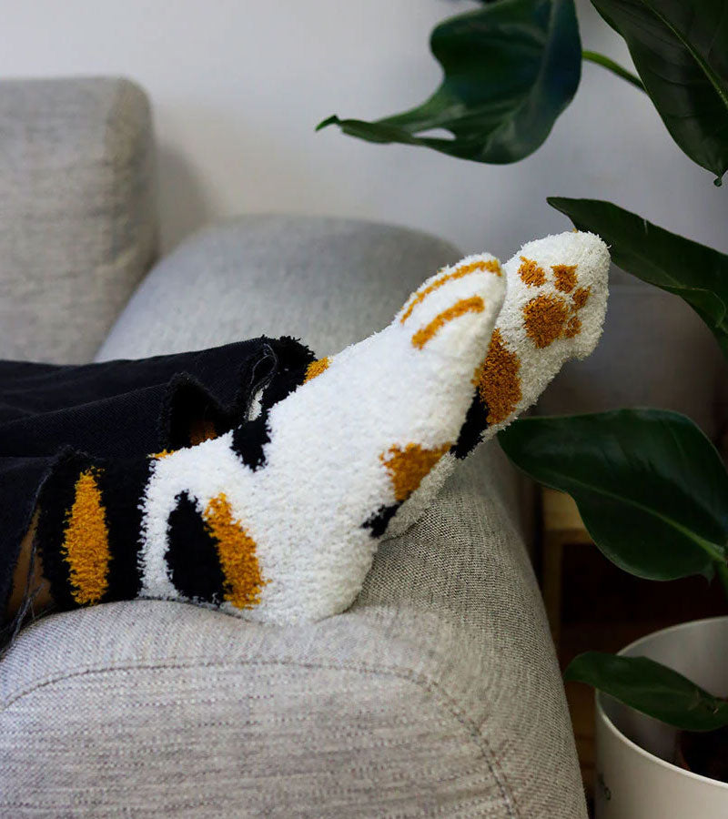 Chaussettes chat en moumoute
