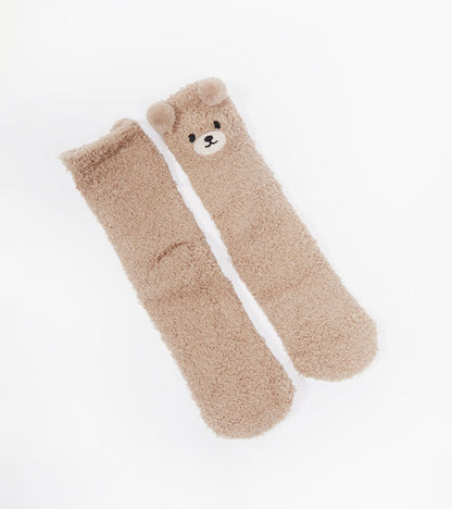 Chaussettes ourson en moumoute