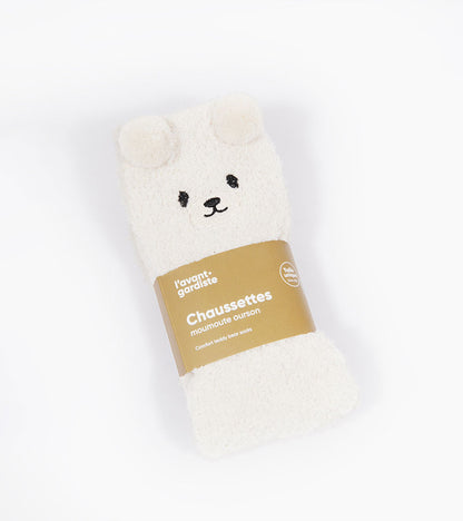 Chaussettes ourson en moumoute