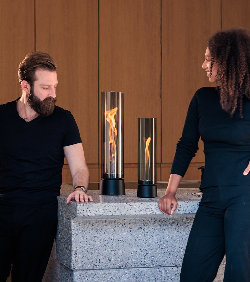 Cheminée de table portable SPIN air - All black