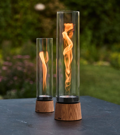 Cheminée de table portable SPIN air - Bois de chêne