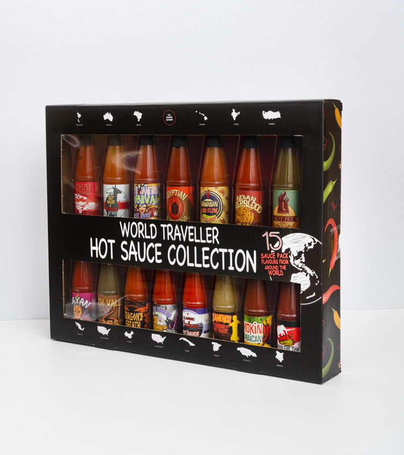 Coffret de 15 sauces piquantes du monde