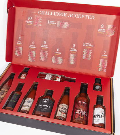 Coffret challenge Pimenté : 10 Sauces Extrêmes