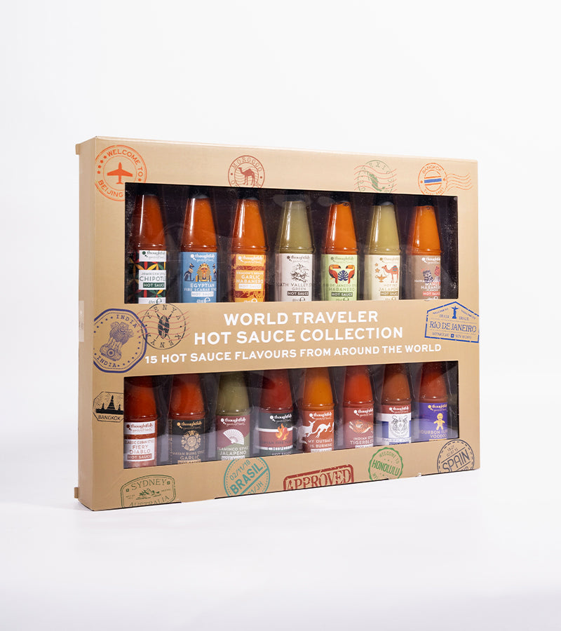 Coffret de 15 sauces piquantes du monde