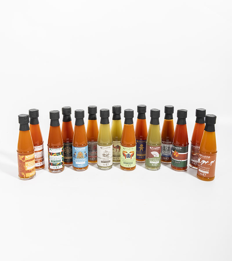 Coffret de 15 sauces piquantes du monde
