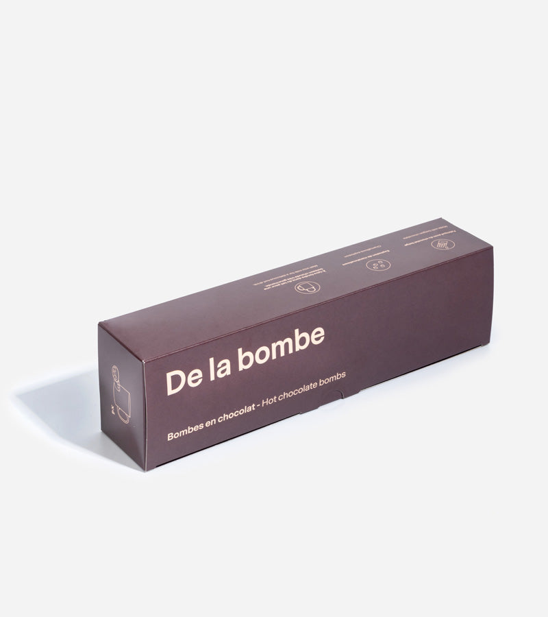 Boîte de 4 bombes à chocolat chaud 3D - Oursons