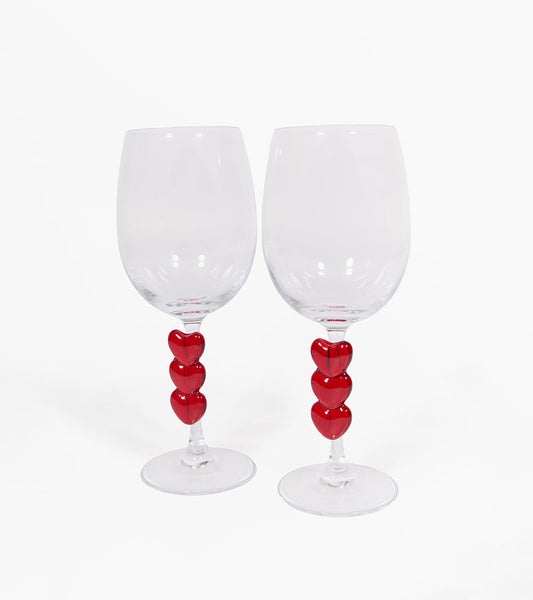 Coffret de deux verres à vin love