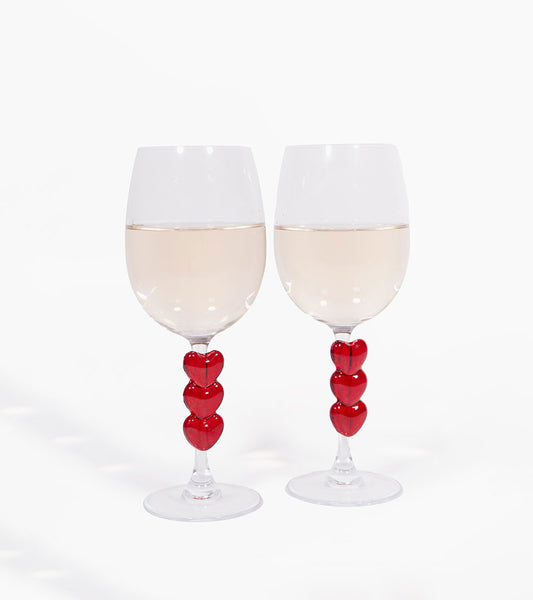 Coffret de deux verres à vin love