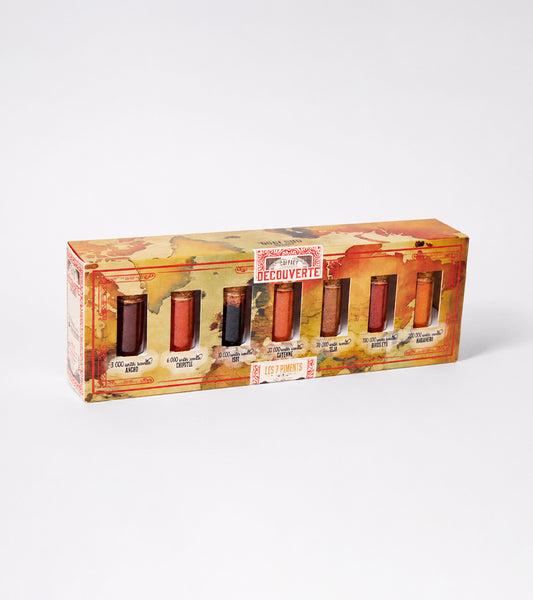 Coffret des 7 piments du monde - Echelle de Scoville