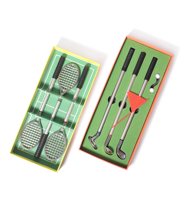 Coffret de stylos raquettes de tennis