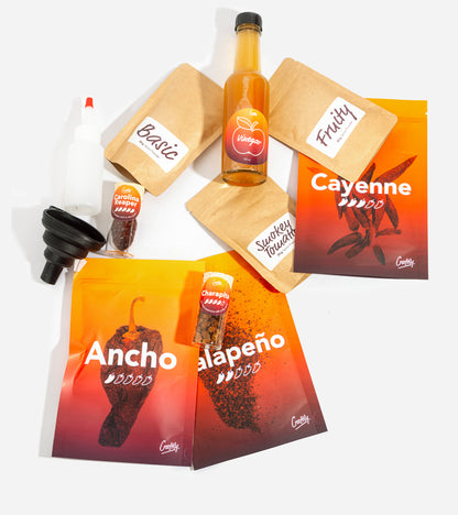 Coffret pour faire votre propre sauce piquante  Craftly