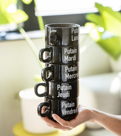 Coffret semainier de tasses - Les putains de tasses 