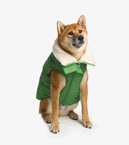 Doudoune en sherpa pour chiens S Orange French bandit