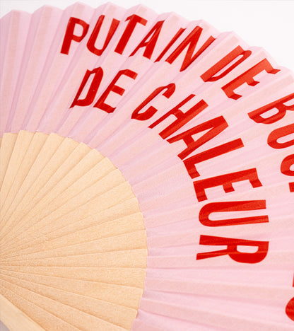 Éventail 'Putain de bouffées de chaleur' 
