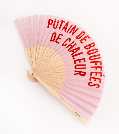 Éventail 'Putain de bouffées de chaleur' 