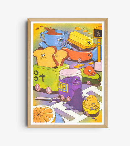 Affiche A3 If there's a traffic jam... - Kiblind Atelier