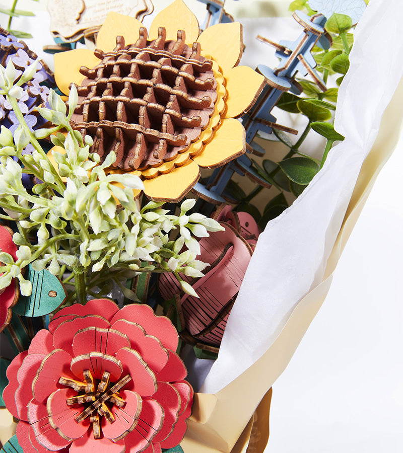 Kit DIY - Bouquet de fleurs en bois