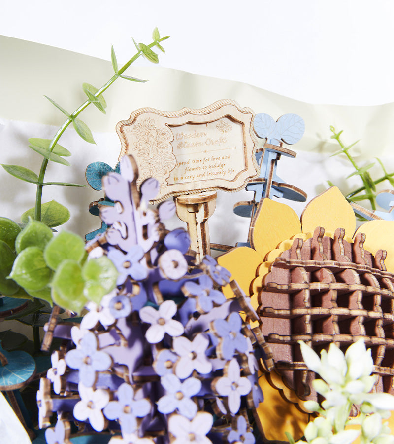 Kit DIY - Bouquet de fleurs en bois