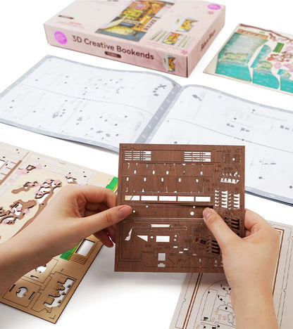 Kit DIY maison miniature en serre-livre - Sakura Densya
