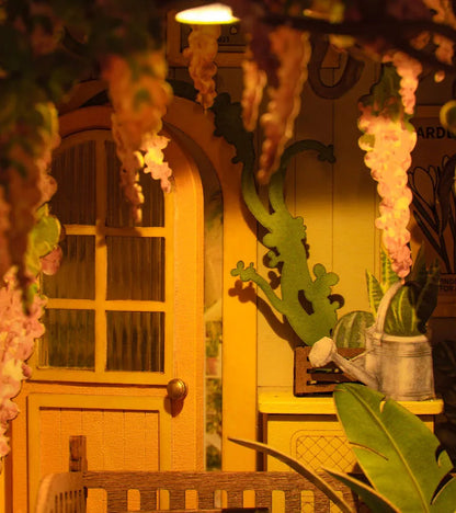 Kit DIY maison miniature en serre-livre - Garden House  Robotime