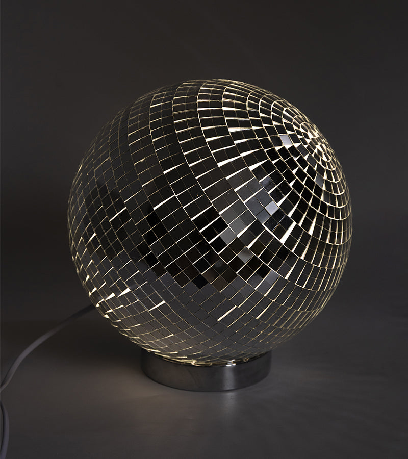 Lampe boule disco à poser