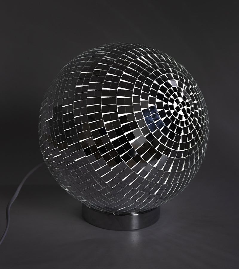 Lampe boule disco à poser