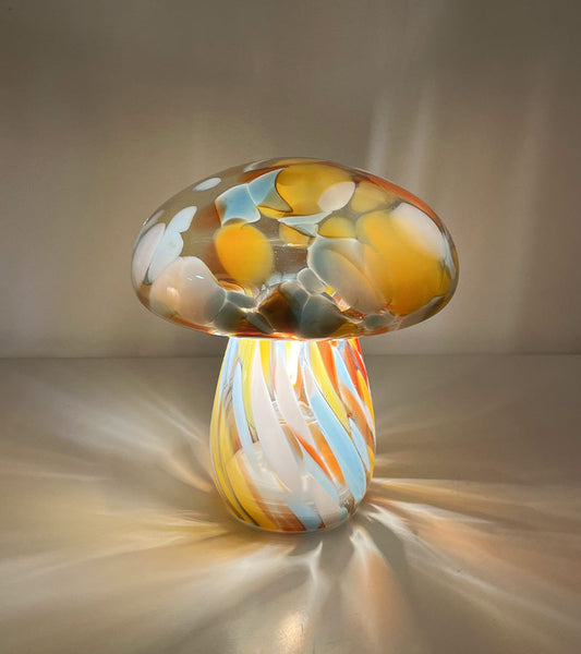 Lampe champignon chips en verre, sans fil