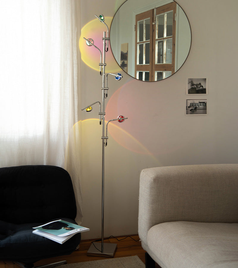 Lampadaire sur pied coucher de soleil à 5 spots