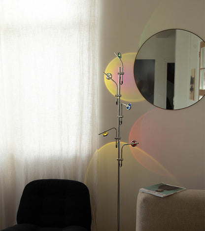 Lampadaire sur pied coucher de soleil à 5 spots