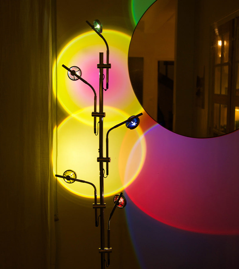 Lampadaire coucher de soleil à 5 spots