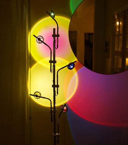 Lampadaire coucher de soleil à 5 spots