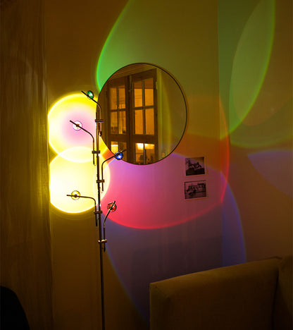 Lampadaire coucher de soleil à 5 spots